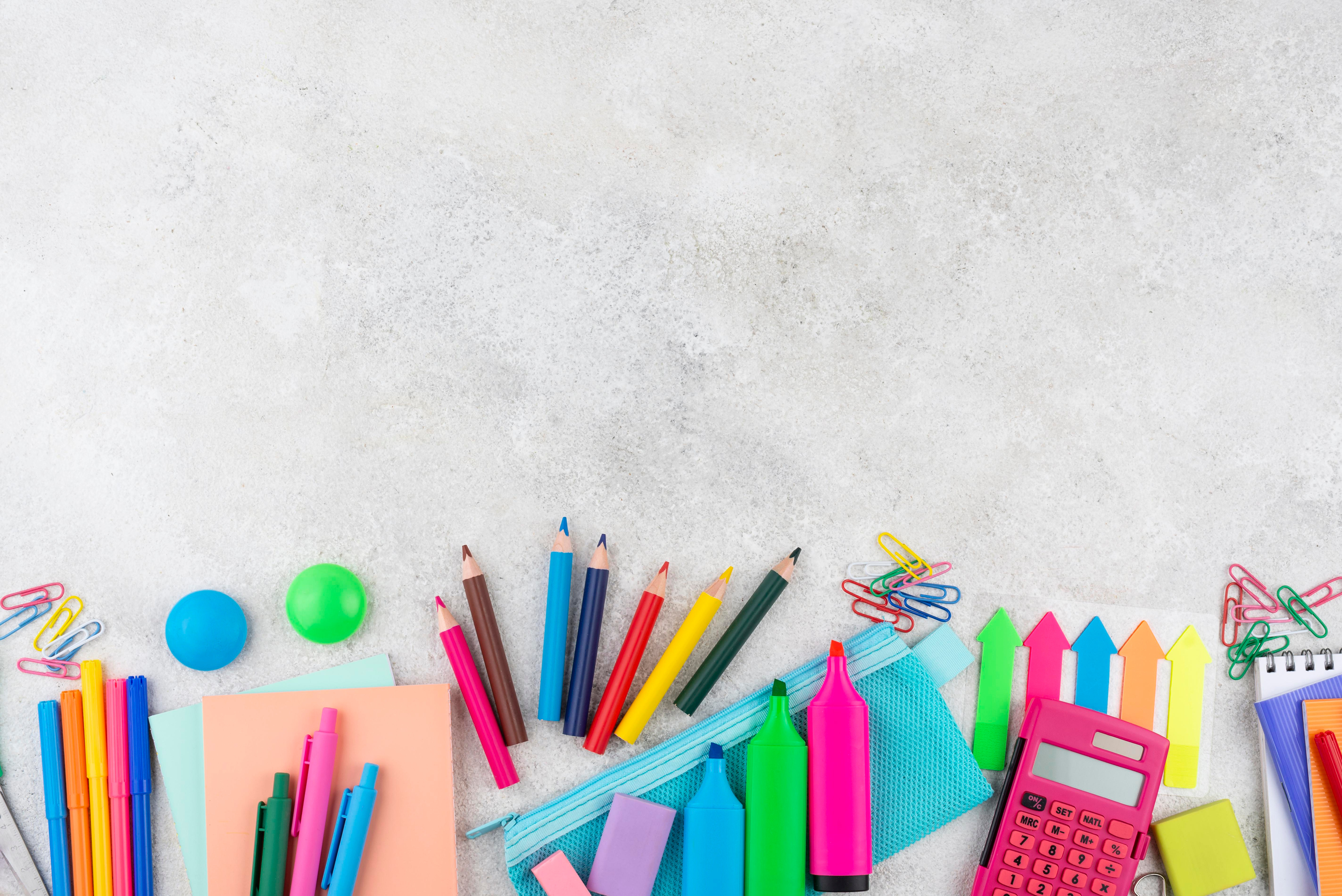 Back to School Background with School Supplies Background